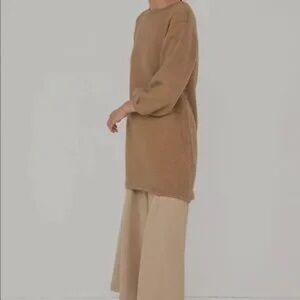 Elizabeth Suzann Billie Sweater Dress in Textured Cotton Knit | Caramel
